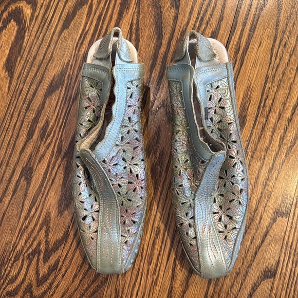 PIKOLINOS Women’s Leather Slingback Small Heels EU37 US 7.5Floral Breathable - Picture 2 of 5